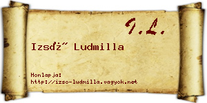 Izsó Ludmilla névjegykártya